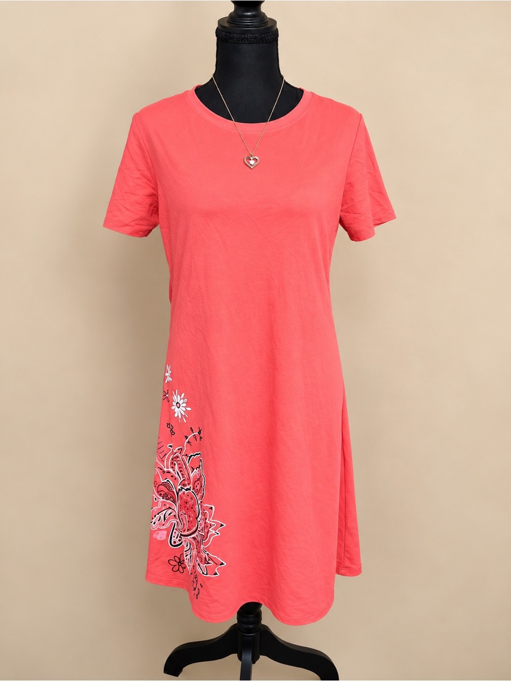 Desigual Floral Mini Dress in Pink Size Large Like New